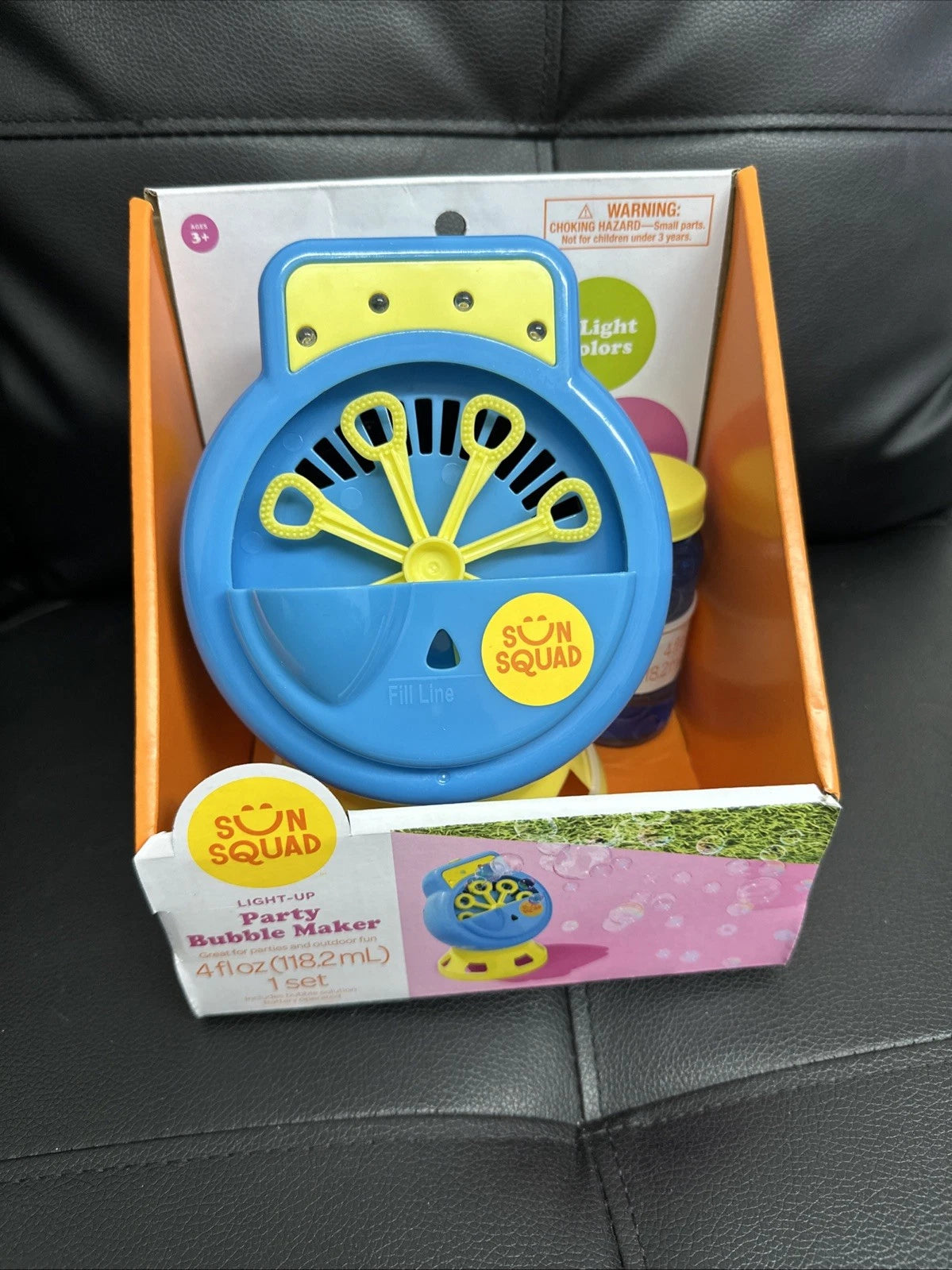 Light-Up Bubble Maker Blue/Yellow - Sun Squad Bubble Blower for Kids (Lot of 6)*